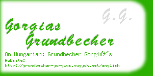 gorgias grundbecher business card